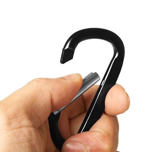 12PCS Aluminum Carabiner Clip - Carabeaner D Ring Shape,Spring Snap Key Chain - Picture 2 of 7