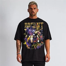 KOBE SPLASHED BLACK MAMBA BLACK T SHIRTS MEN'S SIZES