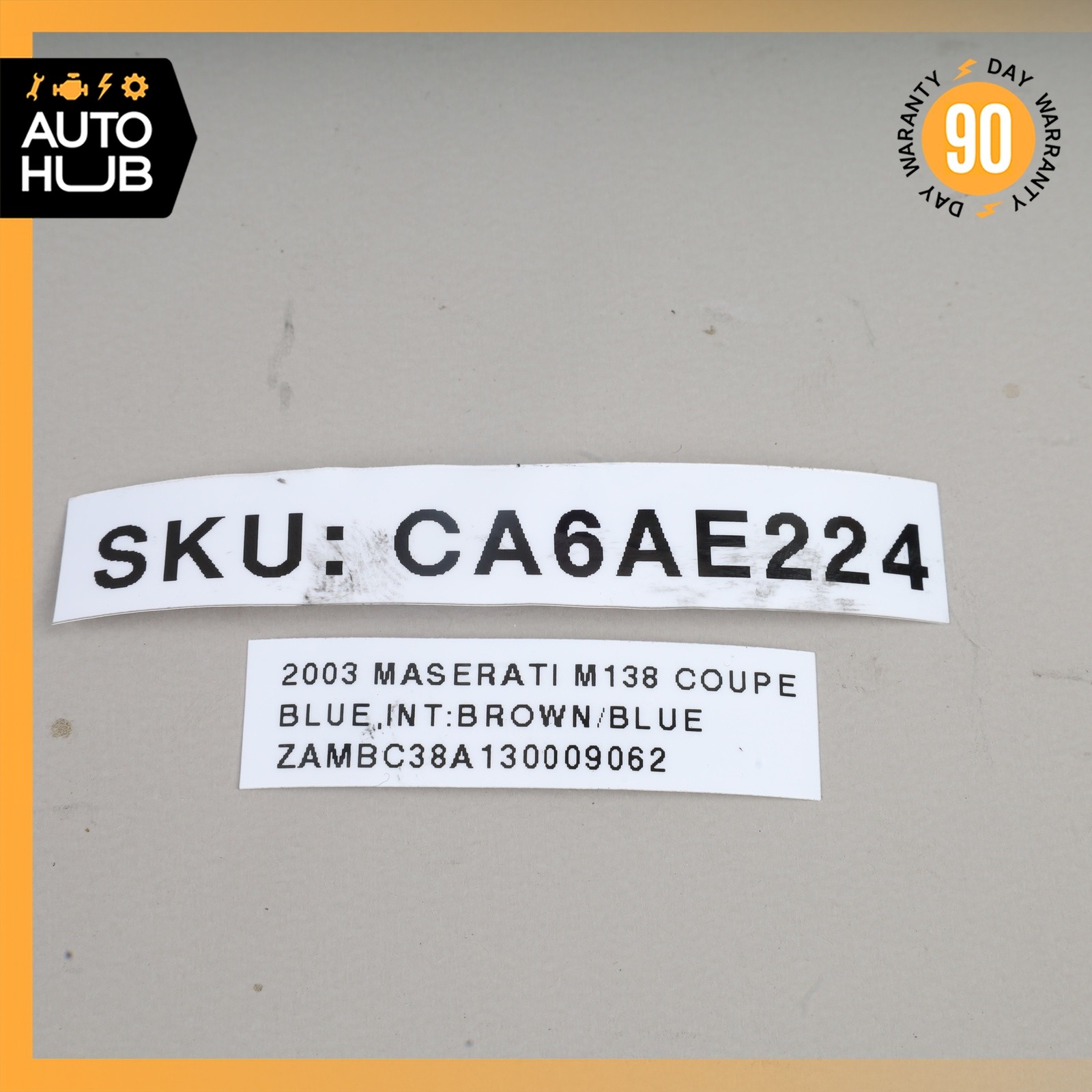 02-07 Maserati M138 4200 Coupe Left Side Interior Door Handle w/Cover OEM 31k