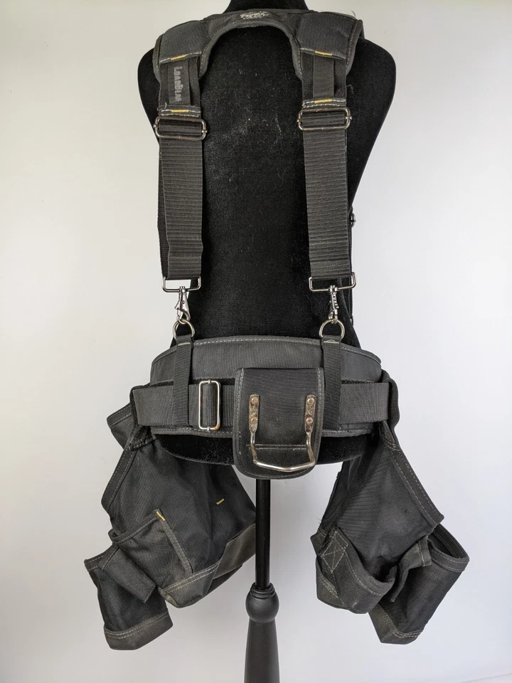 DEAD ON TOOLS Tool Belt Suspension Rig w/ Suspenders and 2 Tool Pouches in Black - Image 4 of 4