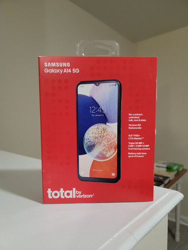 New Total By Verizon SAMSUNG Galaxy A14 5G 64GB 6.6" Prepaid Smartphone