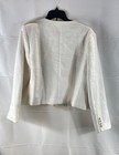 Banana Republic Women's Ivory Tweed Textured Cotton Cropped Blazer Jacket L NWT — photo 2