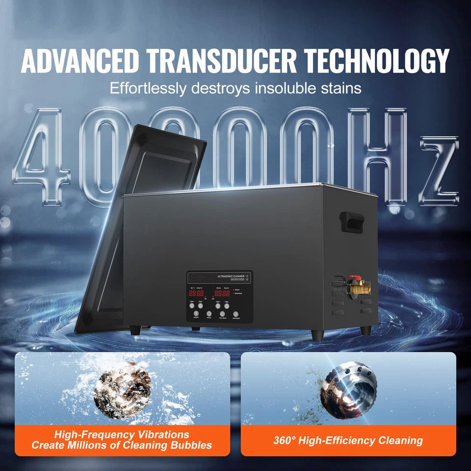 Uimoso Ultrasonic Cleaner 30L Cleaning Machine with Timer Heater & Basket 600W - Изображение 2 из 4