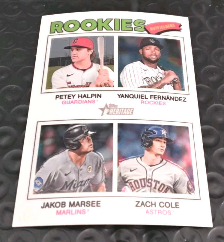 2026 Topps Heritage #392 - 2026 Rookie Outfielders Insert Chrome.           H161