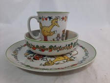 V - 1976 Sesame Street 3-Piece Childs Set Gorham China Cup/Bowl/Saucer Japan