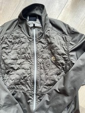 Galvin Green Pikowana kurtka golfowa z pełnym zamkiem błyskawicznym – zielona – duże logo