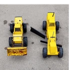 Tonka Pressed Steel Loader & Road Grader Construction Vehicles Yellow