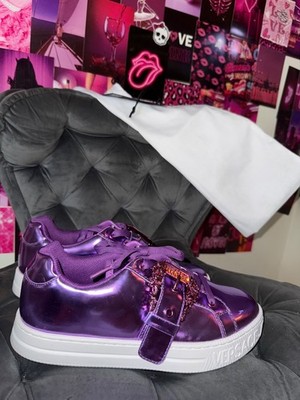 Metallic Logo Low Top Sneakers Versace jeans couture 36