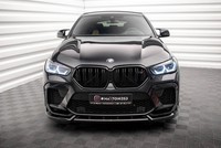 Maxton Design Frontlippe V.2 Passend FüR BMW X6 M F96 Schwarz Hochglanz