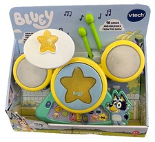 New VTech Bluey Hooray Drum Set Interactive Musical Toy see photos