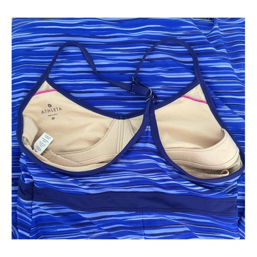 Athleta Shorebreak swim sun dress Striped built-in bra activewear size medium M - Picture 4 of 6