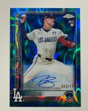 2025 Topps Chrome Update River Ryan /175 Autograph Lava Refractor Rookie Dodgers