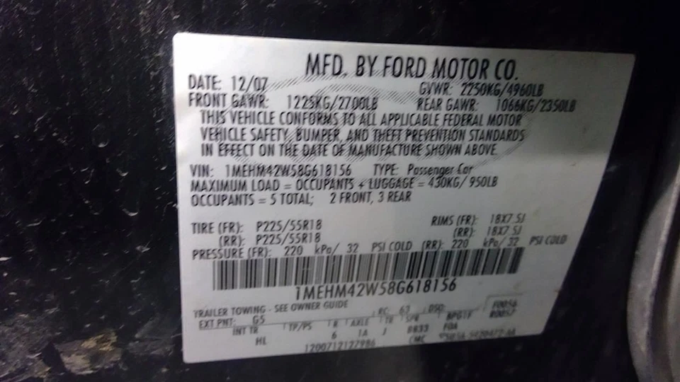 SABLE 2008 Seat Rear 1670161 Foto 4 de 4