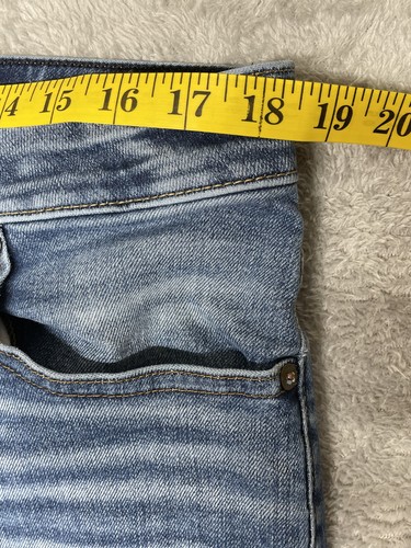 American Eagle Men’s Denim Athletic Skinny 36x30 Whiskered Medium Wash - Picture 4 of 12