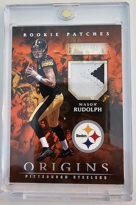 MASON RUDOLPH 2018 Origins ROOKIE PATCHES Orange 2 Color Patch SP 46/75 