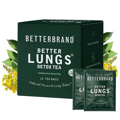 Mullein Tea Bags for Lung Detox - Respiratory Support with Thyme, Elderberry,...