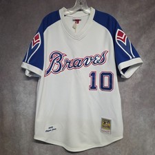 NWT Mitchell & Ness Authentic Atlanta Braves Chipper Jones 10 Jersey 44 L $325