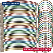 50PCS 5.9" Steel Wire Keychain, Colored Nylon Coated Stainless Steel Metal Wire