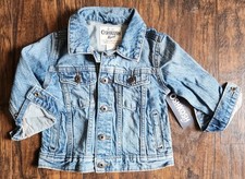 Oshkosh B'gosh Blue Denim Jacket 18M Infant Boy Girl Jean Trucker, NEW