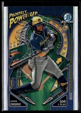 2024 Bowman Chrome Prospect Power Up Jackson Chourio Milwaukee Brewers #PP-6