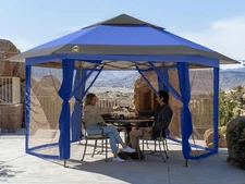 Pop up Gazebo with Mosquito Netting,Patented Center Lock 6-Sided Portable Gazebo