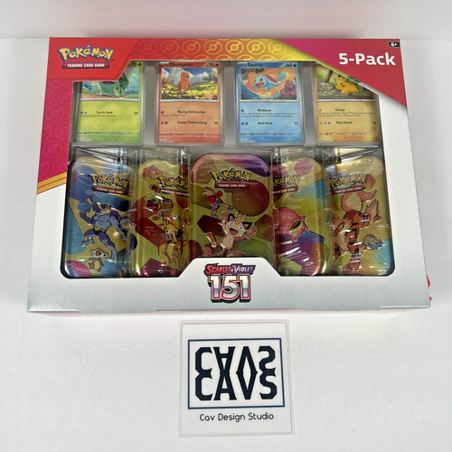 Juego de cartas coleccionables Pokémon escarlata y violeta 151 mini latas paquete Costco paquete (sellado) conjunto B - Imagen 14 de 14