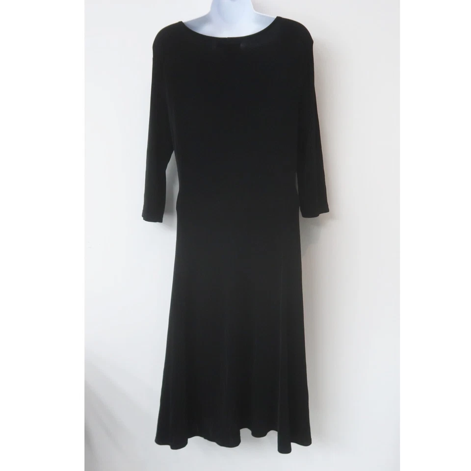 Платье Kiara Midi размер средний без складок дорожное эластичное черное для гостей мероприятий LBD - Изображение 4 из 4