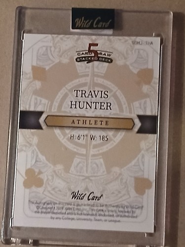 Wildcard 5 Card Draw Staked Deck Hobby Joker Cross Hatch PRC Travis Hunter 1/ 1 - Picture 3 of 12