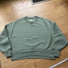 Abercrombie Fitch Soft A F Max Essentials Green Pullover Sweatshirt S/M Ragla