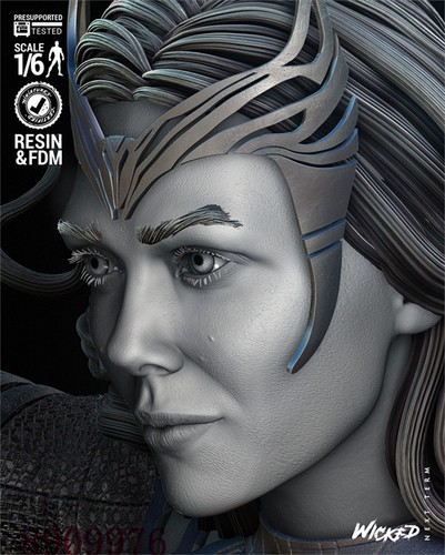 Bruja Escarlata Impresión 3D Figura Modelo Sin Pintar Escultura GK Kit en Blanco Stock - Imagen 8 de 8