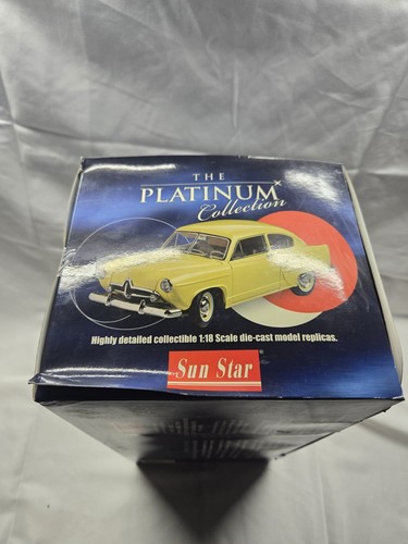 1951 KAISER HENRY J YELLOW 1:18 PLATINUM SUN STAR OPENING HOOD & DOORS NOS - Imagen 4 de 5