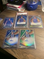 2022-23 (5) Bowman Gold Auto 14/50 jersey # Inception U Blue Foil PSA 10 60/99