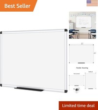 Sleek 36x24 Magnetic Whiteboard - Ideal for Home, Office, or Classroom Use