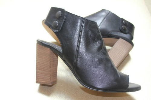 Sandalias Daniel Footwear BNWB artesanales de cuero negro 9 cm curadas en bloque 5/38 - Imagen 2 de 9