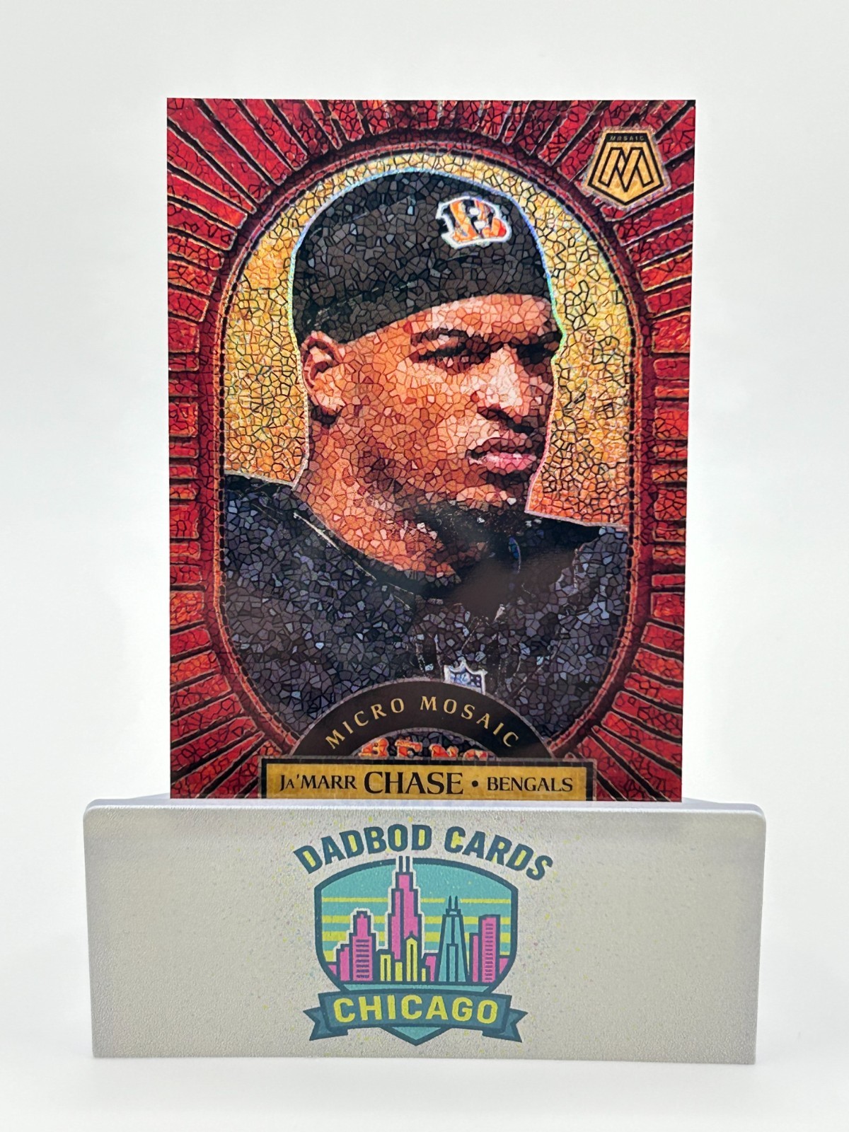 2025 Panini Prizm Mosaic Football Ja'Marr Chase #21 Micro Mosaic