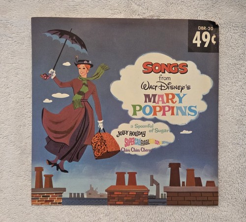 WALT DISNEY "LITTLE GEM" 45 RPM "SONGS FROM MARY POPPINS" Vintage 1962 - Bild 2 von 5