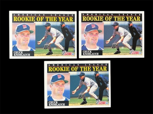1992 Score Chuck Knoblauch Minnesota Twins #792 (3)