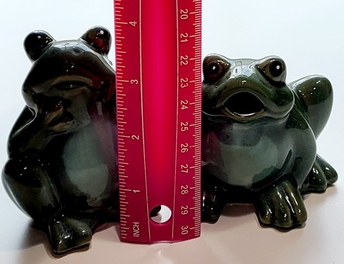 Menge 2 ~ Keramik Frösche Figuren 3-4" groß gebraucht - Bild 4 von 4