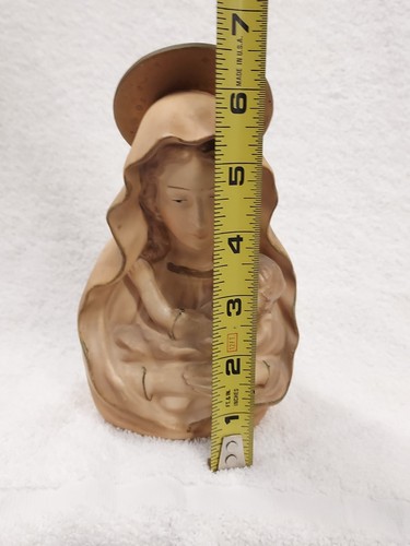 Vintage Jungfrau Maria Jesuskind Übertopf Vase Madonna Mutter Kind Neuwertig - Bild 9 von 12