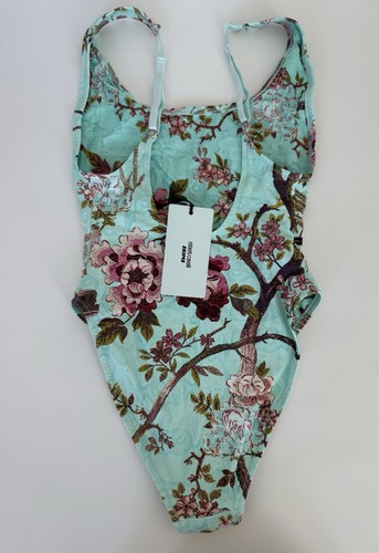 ROBERTO CAVALLI X SKIMS CUELLO REDONDO UNA PIEZA ESTAMPADO FAGIANELLA NUEVO CON ETIQUETAS Pequeño - Imagen 2 de 5