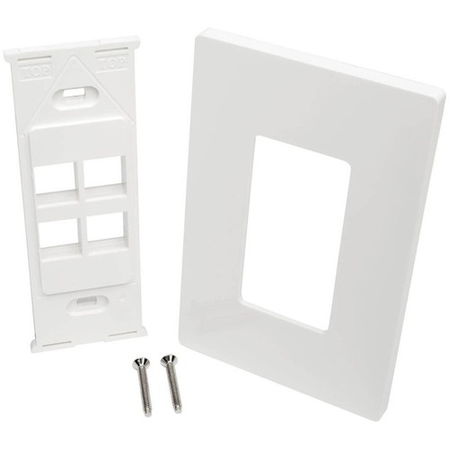 Tripp Lite Single-Gang 4-Port Wall Plate Keystone Cat5/6 USB HDMI Dport RCA - Imagen 5 de 7