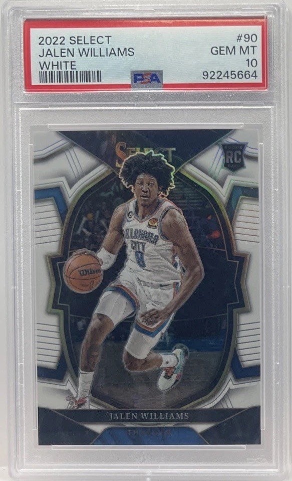2022 Select Concourse White Prizm #75/149 Jalen Williams PSA 10 GEM MT Rookie RC