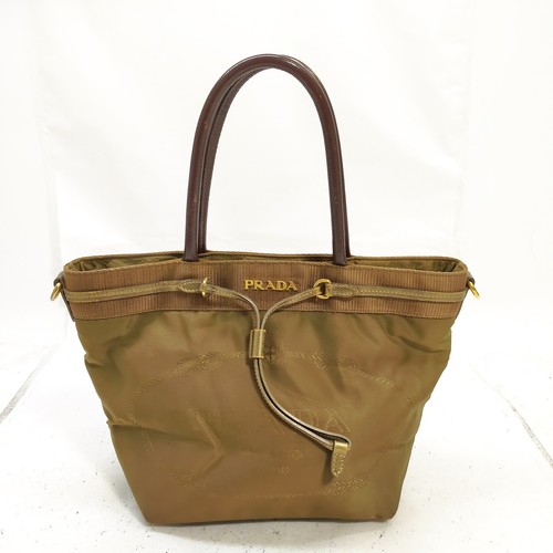 Sac fourre-tout Prada marron vente en gros nylon 4751437