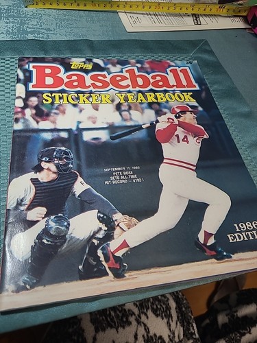 1986 Topps Baseball Sticker Yearbook Album! New, Empty, PETE ROSE Cover - Picture 2 of 6
