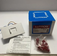 Lutron Nova NTF-103P-277-WH, 3 Way Fluorescent Slide Dimmer 6A, 277V White