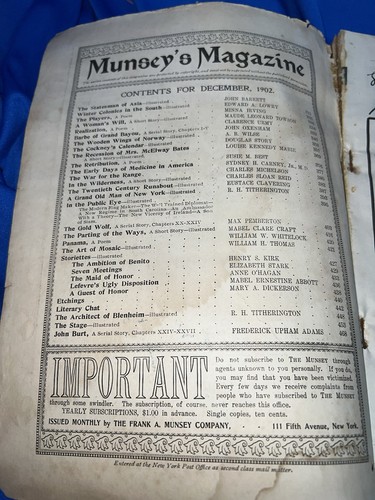 Antique The Munsey Magazine, Vol. XXXVIII, No. 3, December 1902. - Foto 7 di 24
