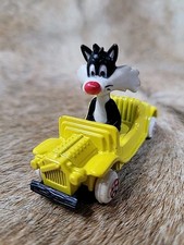 1988 Ertl Looney Tunes Sylvester Cat Car Yellow  Sufferin  Succotash  Vintage