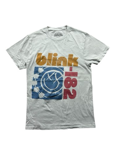 Camiseta blanca Blink 182 Band Smiley Face para mujer talla M - Imagen 1 de 4