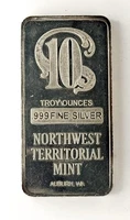 Northwest Territorial Mint - 10 oz Silver Bar 999.0 Fine