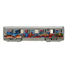 New York City Graffiti Art Version 2. Diecast Subway Pullback Toy 7 Inches Long